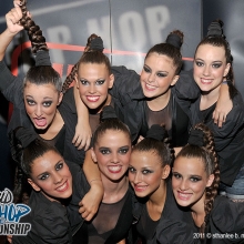 Las 8 Supernenas from Spain competing in the Varsity Division at the Hip Hop International World Hip Hop Dance Championship Preliminaries held at the Red Rock Resort in Las Vegas, NV. The event took place onWednesday, July 27, 2011. Photo by Sthanlee B. Mirador_Pacific Rim Photo Press.