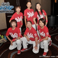 Rash from Japan are women over 40 years old at the Hip Hop International World Hip Hop Dance Championship Semi Finals - Day 5 held at the Red Rock Resort in Las Vegas, NV. The event took place on Friday, July 29, 2011. Photo by Sthanlee B. Mirador_Pacific Rim Photo Press.