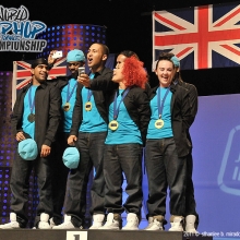 Plague of United Kingdom places 1st in the Adult Division winning the Gold Medal at the Hip Hop International World Hip Hop Dance Championship Finals held at the Orleans Arena in Las Vegas, NV. The event took place on Sunday, July 31, 2011. Photo by Sthanlee B. Mirador_Pacific Rim Photo Press.